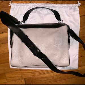 Michael Kors taupe and black pebbled leather purse